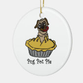 Pug Pot Pie Keramisch Ornament (Links)