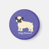Pug Power Magneet (Voorkant)
