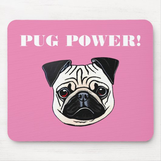 Pug Power Muismat (Voorkant)