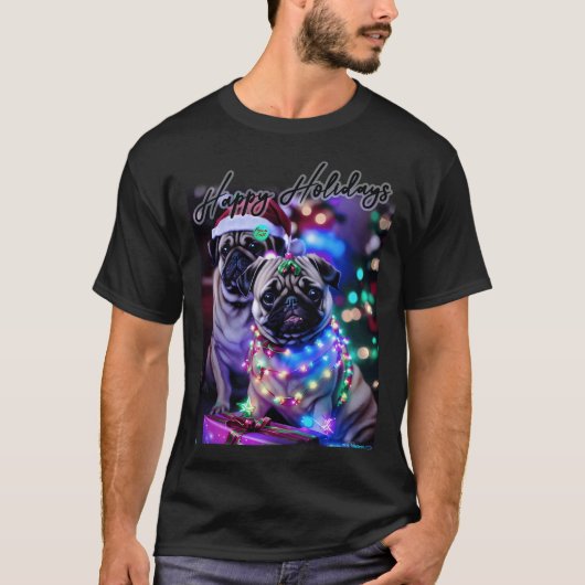 Pug PRETTIG FEest 82 ZERSTIG KERSTFEEST T-shirt (Voorkant)