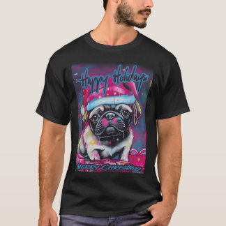 Pug PRETTIGE FEESTDAGEN 120 ZALIG KERSTFEES T-shirt