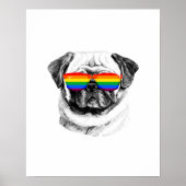 Pug Pride Sunbribril Poster (Voorkant)