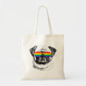 Pug Pride Sunbribril Tote Bag (Voorkant)