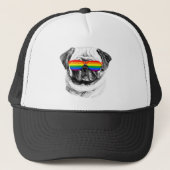 Pug Pride Sunbribril Trucker Pet (Voorkant)