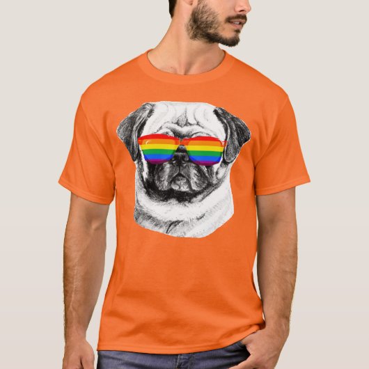 Pug Pride Zonnebril T-shirt (Voorkant)