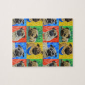 Pug Primair herhalingspatroon Legpuzzel (Horizontaal)