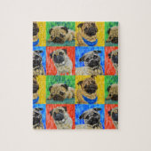 Pug Primair herhalingspatroon Legpuzzel (Verticaal)