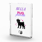 Pug Princess Pink en Paars Fotoblokken (Rechts)