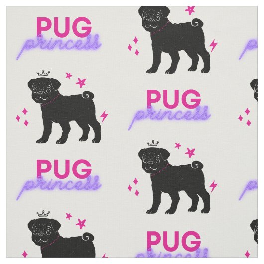 Pug Princess Stof (Swatch)