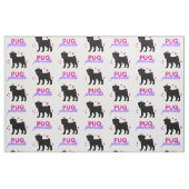 Pug Princess Stof (Fat Quarter)