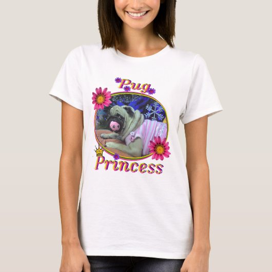 Pug Princess T-shirt (Voorkant)