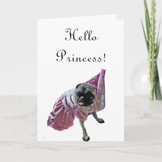 Pug Prinses Kaart (Voorkant)