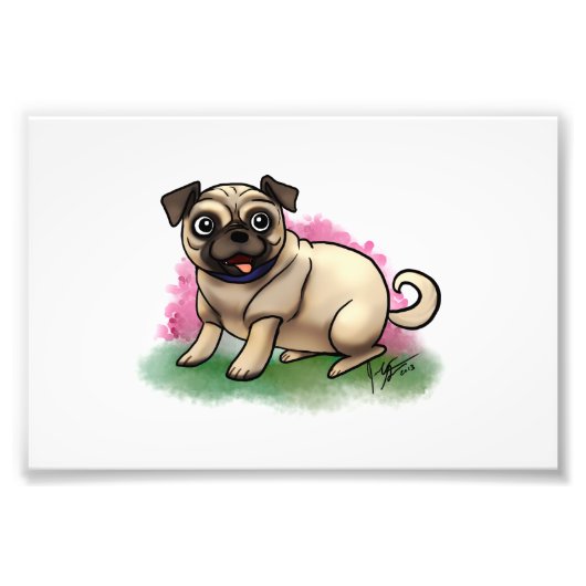 Pug Print Foto Afdruk (Voorkant)