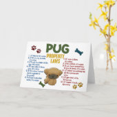 Pug Property Laws 4 Kaart (Gele Bloem)