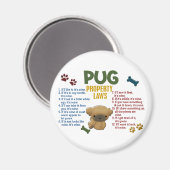 Pug Property Laws 4 Magneet (Voorkant / Achterkant)