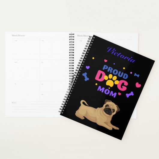 Pug Proud Dog mama Planner (Display)