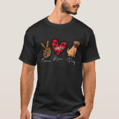Pug Pset Peace Love Cute Dog T-shirt (Voorkant)