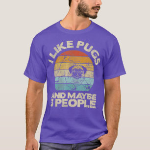 Pug, Pug Lover, Hondenliefhebber Gift, Retro Pug ( T-shirt