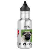 Pug Pugs Hondenliefhebbers Waterfles (Rechts)