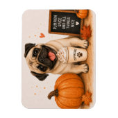 Pug Pumpkin Spice Magneet (Verticaal)