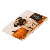 Pug Pumpkin Spice Magneet (Linkerzijde)