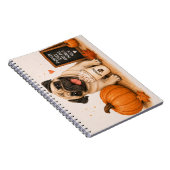Pug Pumpkin Spice Notitieboek (Rechterzijde)