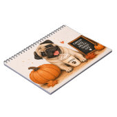 Pug Pumpkin Spice Notitieboek (Linkerzijde)