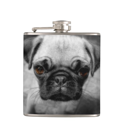 Pug Pup Heupfles (Voorkant)