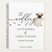 PUG pup Hondenliefde Bruiloft Planner (Voorkant)