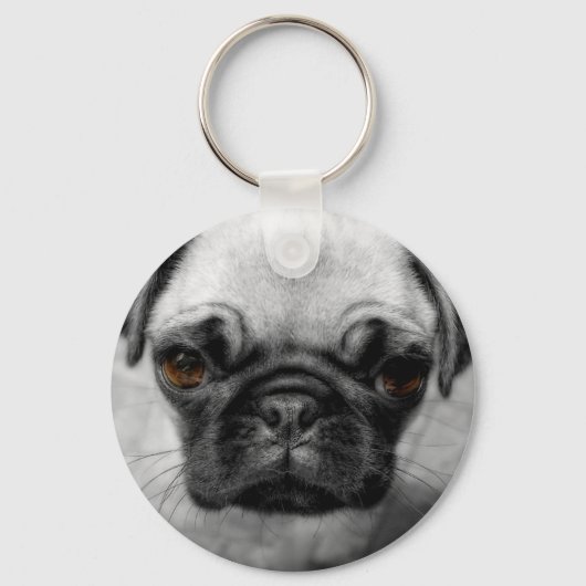 Pug Pup Sleutelhanger (Voorkant)