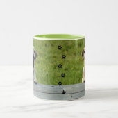 Pug Pup Tweekleurige Koffiemok (Center)