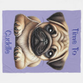 Pug Puppies Fleece Deken (Voorkant (Horizontaal))