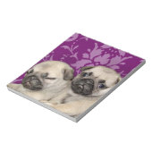 Pug puppies hond notitieblok (Linkerzijde)