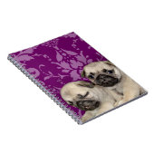Pug puppies hond notitieboek (Rechterzijde)