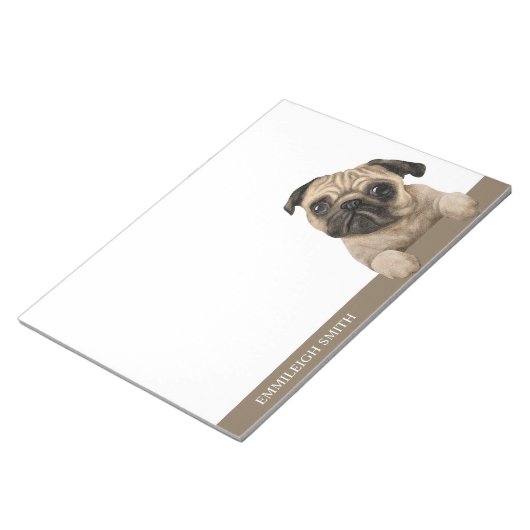 Pug Puppies Huisdier Notitieblok (Schuin)