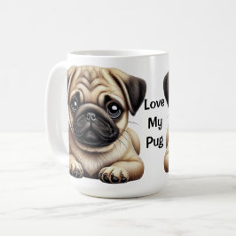 Pug Puppies Koffiemok