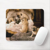 Pug Puppies Mousepad Muismat (Met muis)