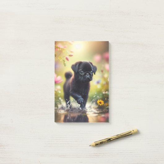 Pug Puppies Post-it® Notities Notes (Op bureau)