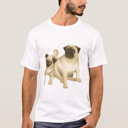Pug Puppies T-Shirt (Voorkant)