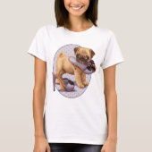 Pug Puppy and Shoe T-shirt (Voorkant)