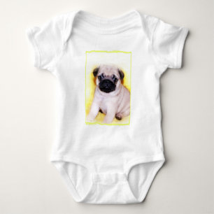 Pug puppy baby romper