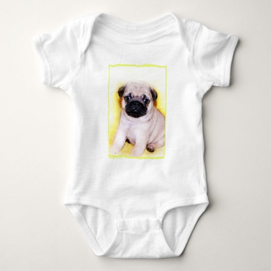 Pug puppy baby romper (Voorkant)