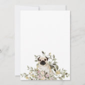 Pug Puppy Baby Shower Kaart (Achterkant)