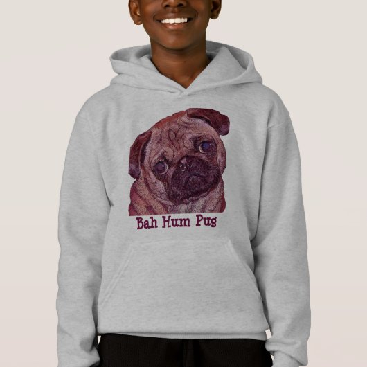 Pug Puppy "Bah Hum Pug" (Voorkant)