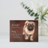 Pug Puppy Briefkaart (Staand voorkant)