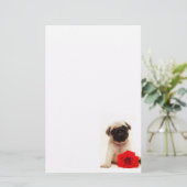 Pug puppy briefpapier (Staand voorkant)
