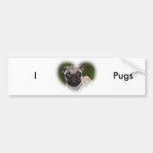 Pug Puppy Bumpersticker (Voorkant)
