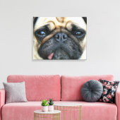 Pug Puppy Canvas Afdruk (Insitu (Woonkamer))