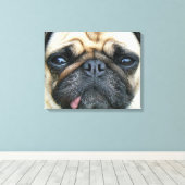 Pug Puppy Canvas Afdruk (Insitu (Houten vloer))