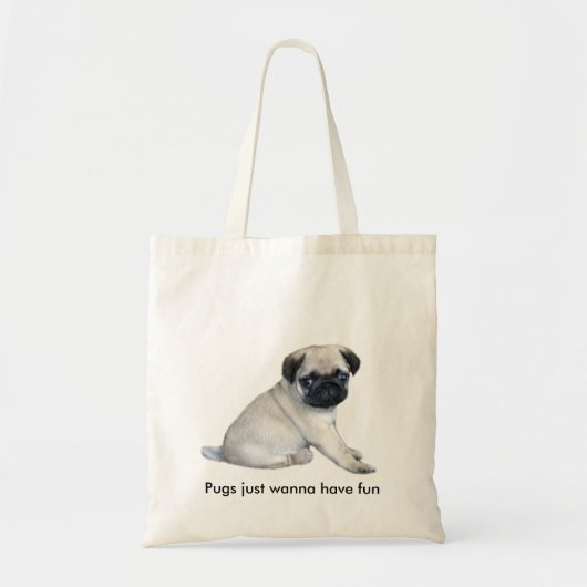 Pug Puppy Canvas tas (Voorkant)